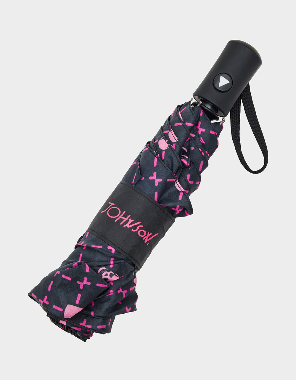 BETSEY'S HEART & SKULL PRINT UMBRELLA BLACK MULTI - Image 2