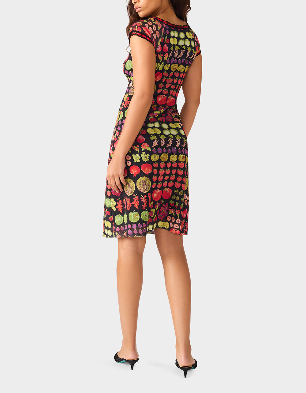 BETSEY'S FRUIT DRESS BLACK MULTI - Image 6