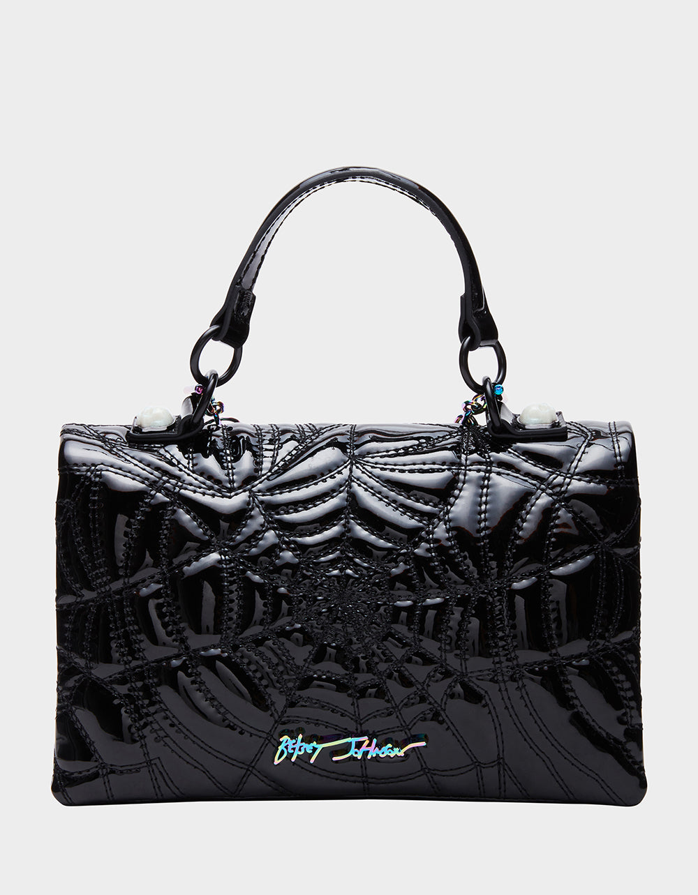 CHARMS & SPELLS CHARM BRACELET BAG BLACK PATENT - Image 3