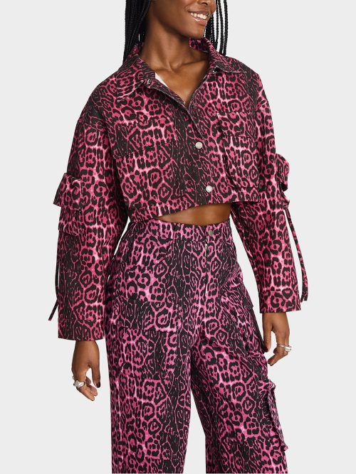 YUKI CROPPED JACKET PINK