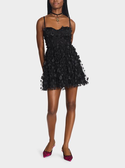 MIDNIGHT BLOOM DRESS BLACK
