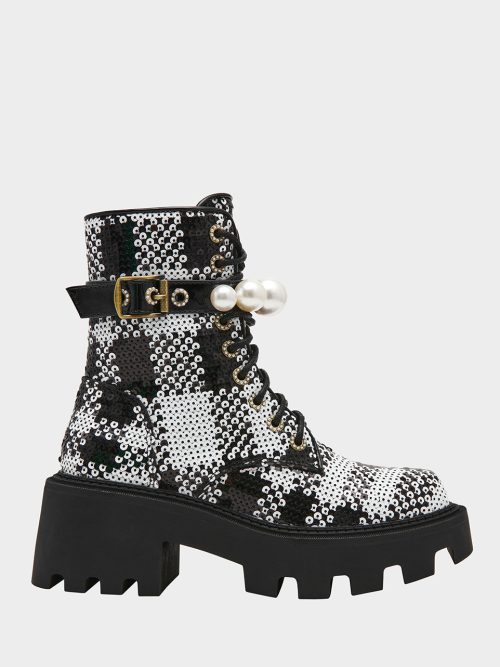 JONNIE BLACK WHITE PLAID